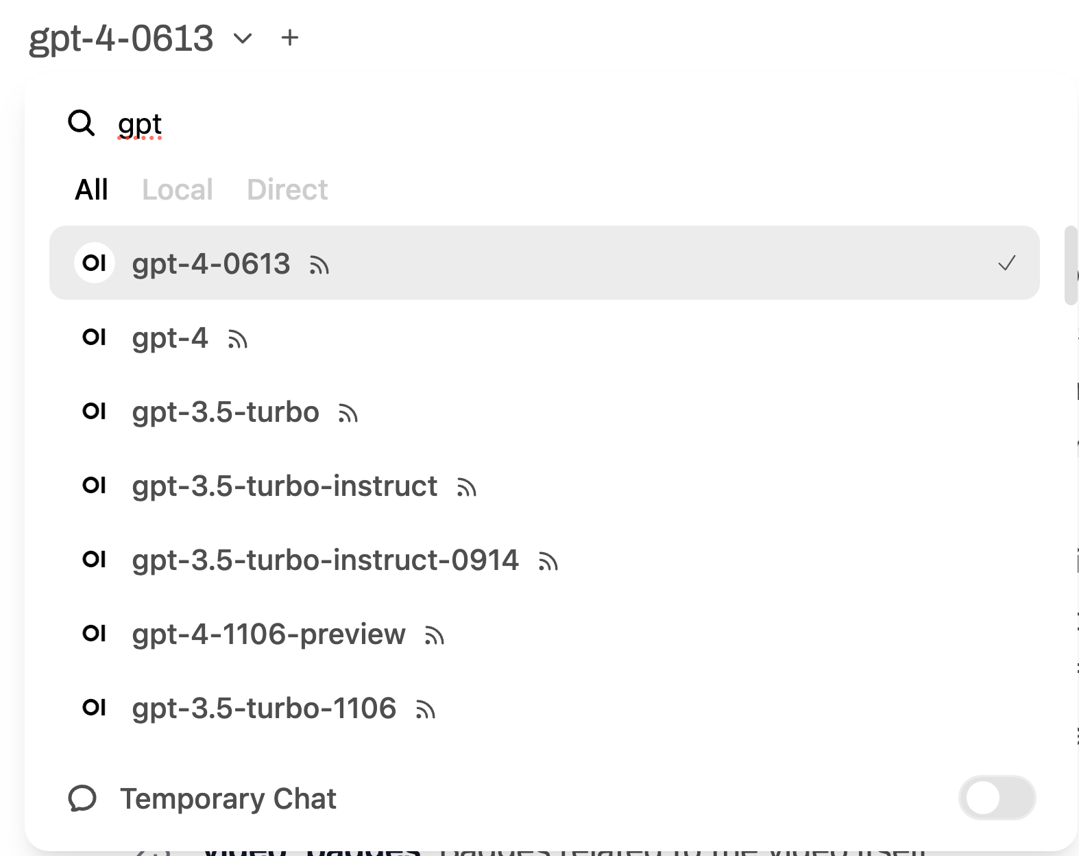 Open WebUI - модели